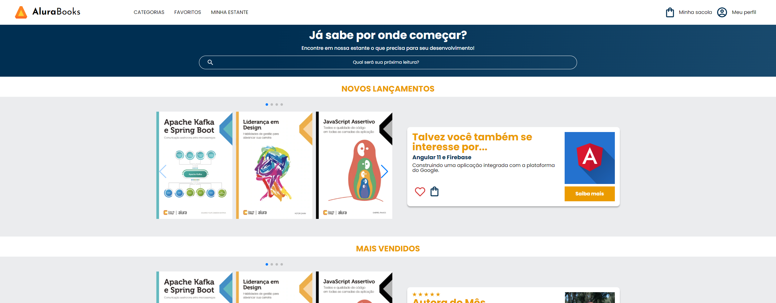 projeto do site da Alurabooks